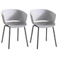 Contemporary Dining Arm Chair Open Back Side Chair with Metal Legs for Kitchen Gray-Green 2 Piece Set Clearhalo ' kitchen&dining_furn' 'Dining Chairs' 'Dining Tables & Seating' 'dining_chair' 'furn' 'furn_dining_chair' 'Furniture' 'furniture_dining_chair' 'Kitchen & Dining Furniture' 'kitchen' 4331205