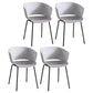 Contemporary Dining Arm Chair Open Back Side Chair with Metal Legs for Kitchen Gray-Green 4 Piece Set Clearhalo ' kitchen&dining_furn' 'Dining Chairs' 'Dining Tables & Seating' 'dining_chair' 'furn' 'furn_dining_chair' 'Furniture' 'furniture_dining_chair' 'Kitchen & Dining Furniture' 'kitchen' 4331206