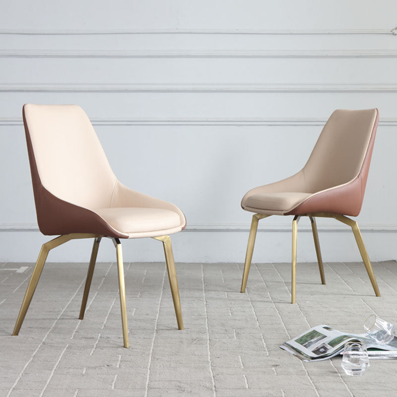 Scandinavian Solid Back Dining Chairs Leather Dining Arm Chairs Clearhalo ' kitchen&dining_furn' 'Dining Chairs' 'Dining Tables & Seating' 'dining_chair' 'furn' 'furn_dining_chair' 'Furniture' 'furniture_dining_chair' 'Kitchen & Dining Furniture' 'kitchen' 4331213