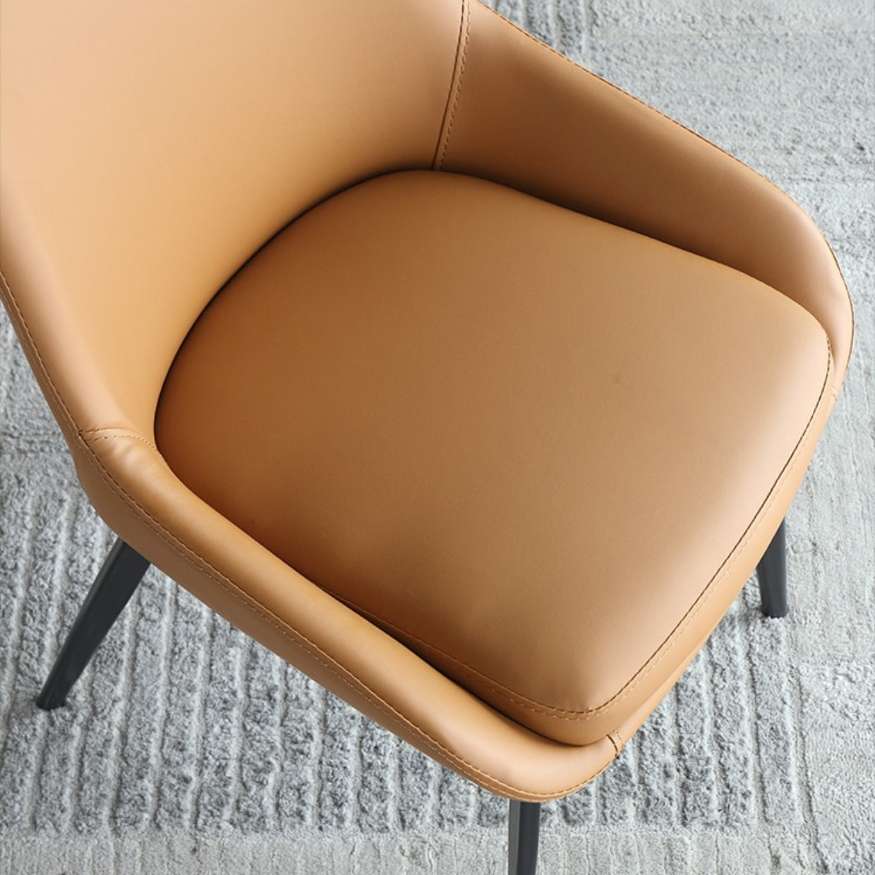 Scandinavian Solid Back Dining Chairs Leather Dining Arm Chairs Clearhalo ' kitchen&dining_furn' 'Dining Chairs' 'Dining Tables & Seating' 'dining_chair' 'furn' 'furn_dining_chair' 'Furniture' 'furniture_dining_chair' 'Kitchen & Dining Furniture' 'kitchen' 4331216