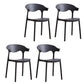 Contemporary Plastic Dining Armless Chairs Stackable Open Back Dining Side Chair Black 4 Piece Set Clearhalo ' kitchen&dining_furn' 'Dining Chairs' 'Dining Tables & Seating' 'dining_chair' 'furn' 'furn_dining_chair' 'Furniture' 'furniture_dining_chair' 'Kitchen & Dining Furniture' 'kitchen' 4331226