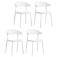 Contemporary Plastic Dining Armless Chairs Stackable Open Back Dining Side Chair White 4 Piece Set Clearhalo ' kitchen&dining_furn' 'Dining Chairs' 'Dining Tables & Seating' 'dining_chair' 'furn' 'furn_dining_chair' 'Furniture' 'furniture_dining_chair' 'Kitchen & Dining Furniture' 'kitchen' 4331238