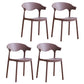 Contemporary Plastic Dining Armless Chairs Stackable Open Back Dining Side Chair Coffee 4 Piece Set Clearhalo ' kitchen&dining_furn' 'Dining Chairs' 'Dining Tables & Seating' 'dining_chair' 'furn' 'furn_dining_chair' 'Furniture' 'furniture_dining_chair' 'Kitchen & Dining Furniture' 'kitchen' 4331253