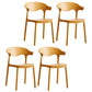 Contemporary Plastic Dining Armless Chairs Stackable Open Back Dining Side Chair Ginger 4 Piece Set Clearhalo ' kitchen&dining_furn' 'Dining Chairs' 'Dining Tables & Seating' 'dining_chair' 'furn' 'furn_dining_chair' 'Furniture' 'furniture_dining_chair' 'Kitchen & Dining Furniture' 'kitchen' 4331256