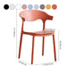 Contemporary Plastic Dining Armless Chairs Stackable Open Back Dining Side Chair Clearhalo ' kitchen&dining_furn' 'Dining Chairs' 'Dining Tables & Seating' 'dining_chair' 'furn' 'furn_dining_chair' 'Furniture' 'furniture_dining_chair' 'Kitchen & Dining Furniture' 'kitchen' 4331260