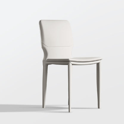 Contemporary Armless Solid Back Side Chairs Leather Dining Chairs Grey 1 Piece Clearhalo ' kitchen&dining_furn' 'Dining Chairs' 'Dining Tables & Seating' 'dining_chair' 'furn' 'furn_dining_chair' 'Furniture' 'furniture_dining_chair' 'Kitchen & Dining Furniture' 'kitchen' 4331262