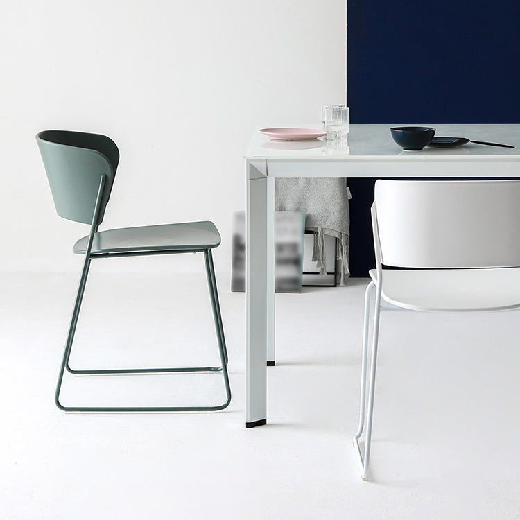 Industrial Open Back Dining Side Chair Matte Finish Armless Side Chairs Clearhalo ' kitchen&dining_furn' 'Dining Chairs' 'Dining Tables & Seating' 'dining_chair' 'furn' 'furn_dining_chair' 'Furniture' 'furniture_dining_chair' 'Kitchen & Dining Furniture' 'kitchen' 4331294