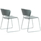 Industrial Open Back Dining Side Chair Matte Finish Armless Side Chairs Grey 2 Piece Set Clearhalo ' kitchen&dining_furn' 'Dining Chairs' 'Dining Tables & Seating' 'dining_chair' 'furn' 'furn_dining_chair' 'Furniture' 'furniture_dining_chair' 'Kitchen & Dining Furniture' 'kitchen' 4331295