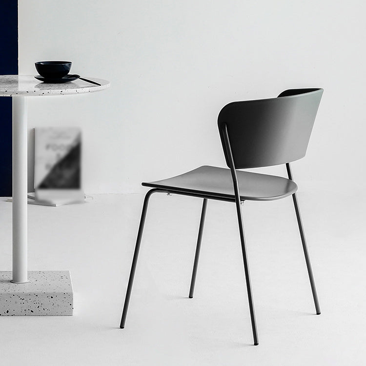 Industrial Open Back Dining Side Chair Matte Finish Armless Side Chairs Clearhalo ' kitchen&dining_furn' 'Dining Chairs' 'Dining Tables & Seating' 'dining_chair' 'furn' 'furn_dining_chair' 'Furniture' 'furniture_dining_chair' 'Kitchen & Dining Furniture' 'kitchen' 4331299