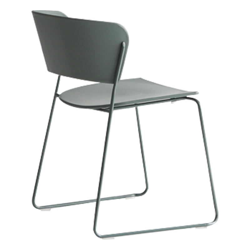 Industrial Open Back Dining Side Chair Matte Finish Armless Side Chairs Clearhalo ' kitchen&dining_furn' 'Dining Chairs' 'Dining Tables & Seating' 'dining_chair' 'furn' 'furn_dining_chair' 'Furniture' 'furniture_dining_chair' 'Kitchen & Dining Furniture' 'kitchen' 4331303