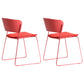 Industrial Open Back Dining Side Chair Matte Finish Armless Side Chairs Fluorescent Red 2 Piece Set Clearhalo ' kitchen&dining_furn' 'Dining Chairs' 'Dining Tables & Seating' 'dining_chair' 'furn' 'furn_dining_chair' 'Furniture' 'furniture_dining_chair' 'Kitchen & Dining Furniture' 'kitchen' 4331304
