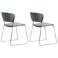 Industrial Open Back Dining Side Chair Matte Finish Armless Side Chairs Silver Gray 2 Piece Set Clearhalo ' kitchen&dining_furn' 'Dining Chairs' 'Dining Tables & Seating' 'dining_chair' 'furn' 'furn_dining_chair' 'Furniture' 'furniture_dining_chair' 'Kitchen & Dining Furniture' 'kitchen' 4331307