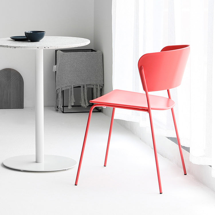 Industrial Open Back Dining Side Chair Matte Finish Armless Side Chairs Clearhalo ' kitchen&dining_furn' 'Dining Chairs' 'Dining Tables & Seating' 'dining_chair' 'furn' 'furn_dining_chair' 'Furniture' 'furniture_dining_chair' 'Kitchen & Dining Furniture' 'kitchen' 4331316