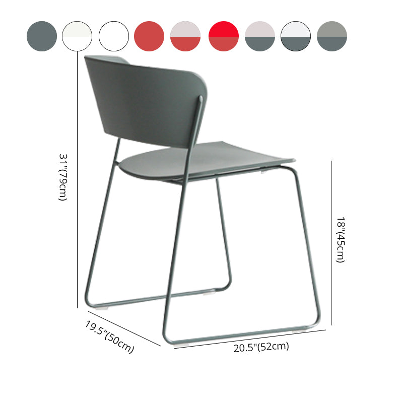 Industrial Open Back Dining Side Chair Matte Finish Armless Side Chairs Clearhalo ' kitchen&dining_furn' 'Dining Chairs' 'Dining Tables & Seating' 'dining_chair' 'furn' 'furn_dining_chair' 'Furniture' 'furniture_dining_chair' 'Kitchen & Dining Furniture' 'kitchen' 4331318