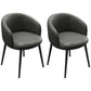 Scandinavian Style Upholstered Armless Dining Chairs Solid Back Chair for Home Dark Gray 2 Piece Set Black Clearhalo ' kitchen&dining_furn' 'Dining Chairs' 'Dining Tables & Seating' 'dining_chair' 'furn' 'furn_dining_chair' 'Furniture' 'furniture_dining_chair' 'Kitchen & Dining Furniture' 'kitchen' 4331322