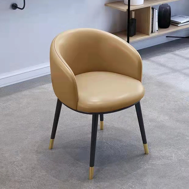 Scandinavian Style Upholstered Armless Dining Chairs Solid Back Chair for Home Clearhalo ' kitchen&dining_furn' 'Dining Chairs' 'Dining Tables & Seating' 'dining_chair' 'furn' 'furn_dining_chair' 'Furniture' 'furniture_dining_chair' 'Kitchen & Dining Furniture' 'kitchen' 4331323