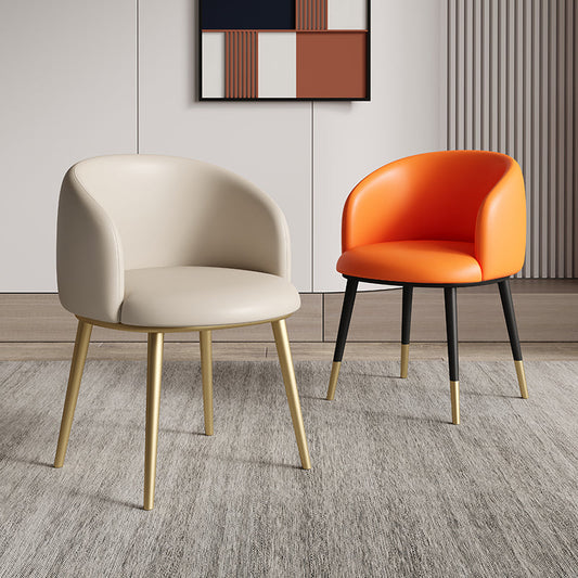 Scandinavian Style Upholstered Armless Dining Chairs Solid Back Chair for Home Clearhalo ' kitchen&dining_furn' 'Dining Chairs' 'Dining Tables & Seating' 'dining_chair' 'furn' 'furn_dining_chair' 'Furniture' 'furniture_dining_chair' 'Kitchen & Dining Furniture' 'kitchen' 4331325