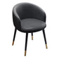 Scandinavian Style Upholstered Armless Dining Chairs Solid Back Chair for Home Dark Gray 1 Piece Brass Gold Clearhalo ' kitchen&dining_furn' 'Dining Chairs' 'Dining Tables & Seating' 'dining_chair' 'furn' 'furn_dining_chair' 'Furniture' 'furniture_dining_chair' 'Kitchen & Dining Furniture' 'kitchen' 4331326