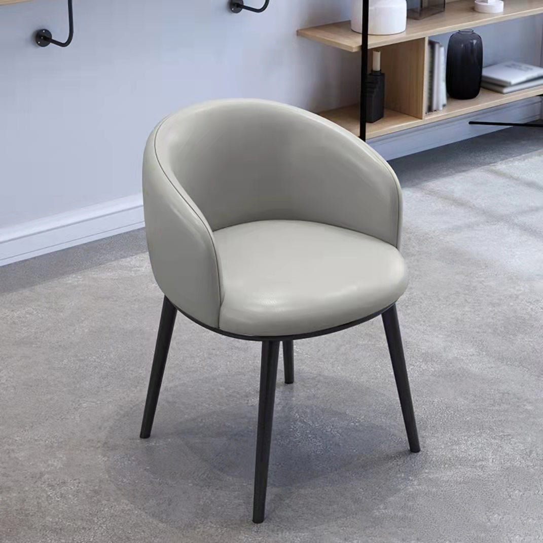 Scandinavian Style Upholstered Armless Dining Chairs Solid Back Chair for Home Light Gray 1 Piece Black Clearhalo ' kitchen&dining_furn' 'Dining Chairs' 'Dining Tables & Seating' 'dining_chair' 'furn' 'furn_dining_chair' 'Furniture' 'furniture_dining_chair' 'Kitchen & Dining Furniture' 'kitchen' 4331331