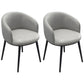 Scandinavian Style Upholstered Armless Dining Chairs Solid Back Chair for Home Light Gray 2 Piece Set Black Clearhalo ' kitchen&dining_furn' 'Dining Chairs' 'Dining Tables & Seating' 'dining_chair' 'furn' 'furn_dining_chair' 'Furniture' 'furniture_dining_chair' 'Kitchen & Dining Furniture' 'kitchen' 4331333