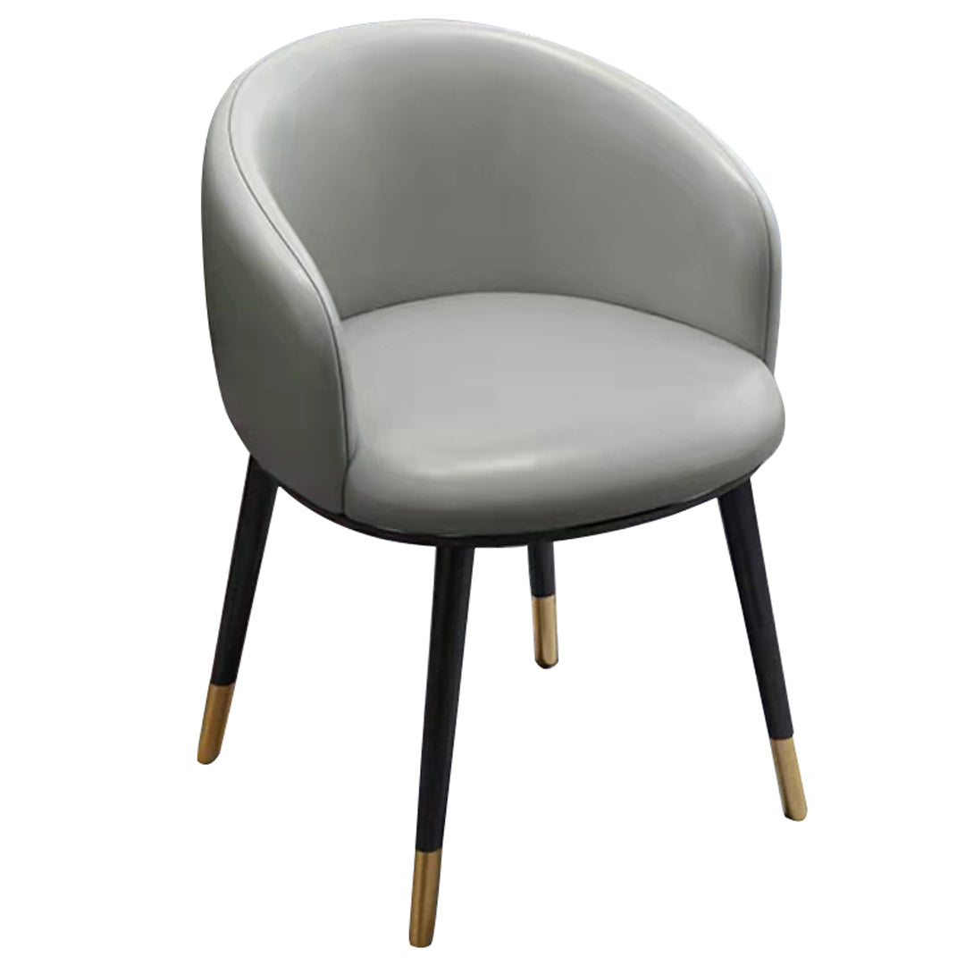 Scandinavian Style Upholstered Armless Dining Chairs Solid Back Chair for Home Light Gray 1 Piece Brass Gold Clearhalo ' kitchen&dining_furn' 'Dining Chairs' 'Dining Tables & Seating' 'dining_chair' 'furn' 'furn_dining_chair' 'Furniture' 'furniture_dining_chair' 'Kitchen & Dining Furniture' 'kitchen' 4331337