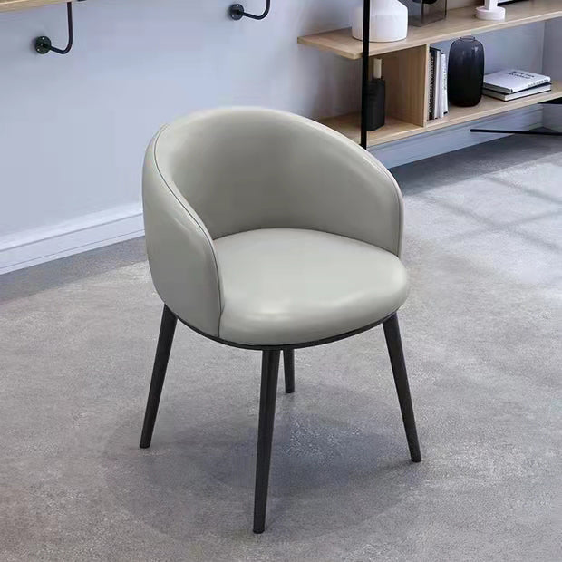 Scandinavian Style Upholstered Armless Dining Chairs Solid Back Chair for Home Clearhalo ' kitchen&dining_furn' 'Dining Chairs' 'Dining Tables & Seating' 'dining_chair' 'furn' 'furn_dining_chair' 'Furniture' 'furniture_dining_chair' 'Kitchen & Dining Furniture' 'kitchen' 4331338