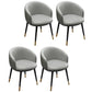 Scandinavian Style Upholstered Armless Dining Chairs Solid Back Chair for Home Light Gray 4 Piece Set Brass Gold Clearhalo ' kitchen&dining_furn' 'Dining Chairs' 'Dining Tables & Seating' 'dining_chair' 'furn' 'furn_dining_chair' 'Furniture' 'furniture_dining_chair' 'Kitchen & Dining Furniture' 'kitchen' 4331341