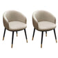Scandinavian Style Upholstered Armless Dining Chairs Solid Back Chair for Home Ivory 2 Piece Set Brass Gold Clearhalo ' kitchen&dining_furn' 'Dining Chairs' 'Dining Tables & Seating' 'dining_chair' 'furn' 'furn_dining_chair' 'Furniture' 'furniture_dining_chair' 'Kitchen & Dining Furniture' 'kitchen' 4331346