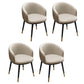 Scandinavian Style Upholstered Armless Dining Chairs Solid Back Chair for Home Ivory 4 Piece Set Brass Gold Clearhalo ' kitchen&dining_furn' 'Dining Chairs' 'Dining Tables & Seating' 'dining_chair' 'furn' 'furn_dining_chair' 'Furniture' 'furniture_dining_chair' 'Kitchen & Dining Furniture' 'kitchen' 4331347