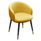 Scandinavian Style Upholstered Armless Dining Chairs Solid Back Chair for Home Yellow 1 Piece Brass Gold Clearhalo ' kitchen&dining_furn' 'Dining Chairs' 'Dining Tables & Seating' 'dining_chair' 'furn' 'furn_dining_chair' 'Furniture' 'furniture_dining_chair' 'Kitchen & Dining Furniture' 'kitchen' 4331351