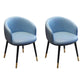 Scandinavian Style Upholstered Armless Dining Chairs Solid Back Chair for Home Sky Blue 2 Piece Set Brass Gold Clearhalo ' kitchen&dining_furn' 'Dining Chairs' 'Dining Tables & Seating' 'dining_chair' 'furn' 'furn_dining_chair' 'Furniture' 'furniture_dining_chair' 'Kitchen & Dining Furniture' 'kitchen' 4331358