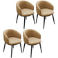 Scandinavian Style Upholstered Armless Dining Chairs Solid Back Chair for Home Khaki 4 Piece Set Black Clearhalo ' kitchen&dining_furn' 'Dining Chairs' 'Dining Tables & Seating' 'dining_chair' 'furn' 'furn_dining_chair' 'Furniture' 'furniture_dining_chair' 'Kitchen & Dining Furniture' 'kitchen' 4331362