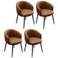 Scandinavian Style Upholstered Armless Dining Chairs Solid Back Chair for Home Coffee 4 Piece Set Black Clearhalo ' kitchen&dining_furn' 'Dining Chairs' 'Dining Tables & Seating' 'dining_chair' 'furn' 'furn_dining_chair' 'Furniture' 'furniture_dining_chair' 'Kitchen & Dining Furniture' 'kitchen' 4331368