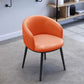 Scandinavian Style Upholstered Armless Dining Chairs Solid Back Chair for Home Orange-Red 1 Piece Black Clearhalo ' kitchen&dining_furn' 'Dining Chairs' 'Dining Tables & Seating' 'dining_chair' 'furn' 'furn_dining_chair' 'Furniture' 'furniture_dining_chair' 'Kitchen & Dining Furniture' 'kitchen' 4331372