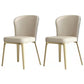 Scandinavian Luxury Armless Solid Back Chairs Leather Dining Chairs for Kitchen Brass Gold 2 Piece Set Clearhalo ' kitchen&dining_furn' 'Dining Chairs' 'Dining Tables & Seating' 'dining_chair' 'furn' 'furn_dining_chair' 'Furniture' 'furniture_dining_chair' 'Kitchen & Dining Furniture' 'kitchen' 4331381