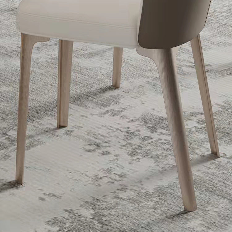 Scandinavian Luxury Armless Solid Back Chairs Leather Dining Chairs for Kitchen Clearhalo ' kitchen&dining_furn' 'Dining Chairs' 'Dining Tables & Seating' 'dining_chair' 'furn' 'furn_dining_chair' 'Furniture' 'furniture_dining_chair' 'Kitchen & Dining Furniture' 'kitchen' 4331386