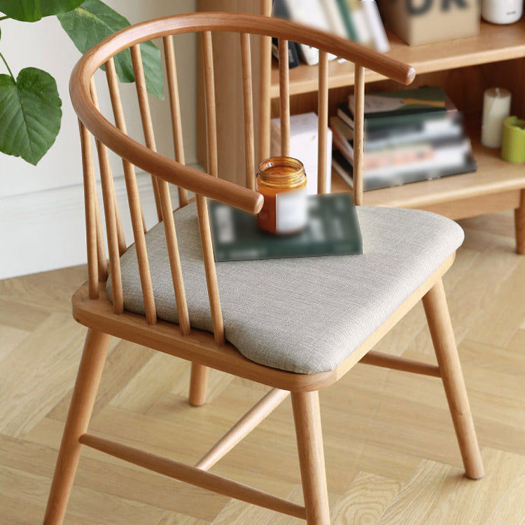 Wood Scandinavian Style Dining Chair Dining Room Windsor Back Arm Chair Clearhalo ' kitchen&dining_furn' 'Dining Chairs' 'Dining Tables & Seating' 'dining_chair' 'furn' 'furn_dining_chair' 'Furniture' 'furniture_dining_chair' 'Kitchen & Dining Furniture' 'kitchen' 4331398