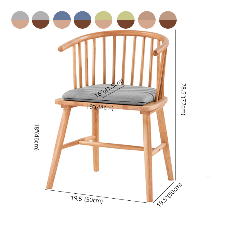 Wood Scandinavian Style Dining Chair Dining Room Windsor Back Arm Chair Clearhalo ' kitchen&dining_furn' 'Dining Chairs' 'Dining Tables & Seating' 'dining_chair' 'furn' 'furn_dining_chair' 'Furniture' 'furniture_dining_chair' 'Kitchen & Dining Furniture' 'kitchen' 4331407