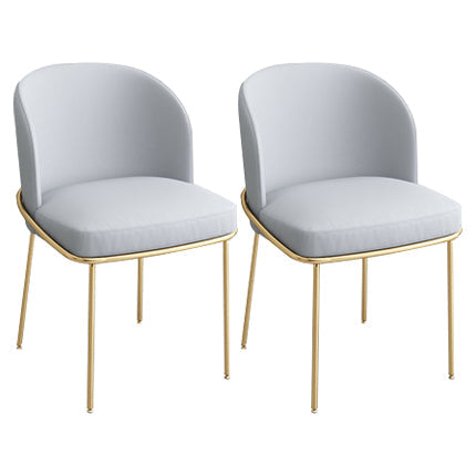 Dining Room Metal Scandinavian Dining Chair Wingback Cushioned Armless Chair Grey 2 Piece Set Clearhalo ' kitchen&dining_furn' 'Dining Chairs' 'Dining Tables & Seating' 'dining_chair' 'furn' 'furn_dining_chair' 'Furniture' 'furniture_dining_chair' 'Kitchen & Dining Furniture' 'kitchen' 4331410