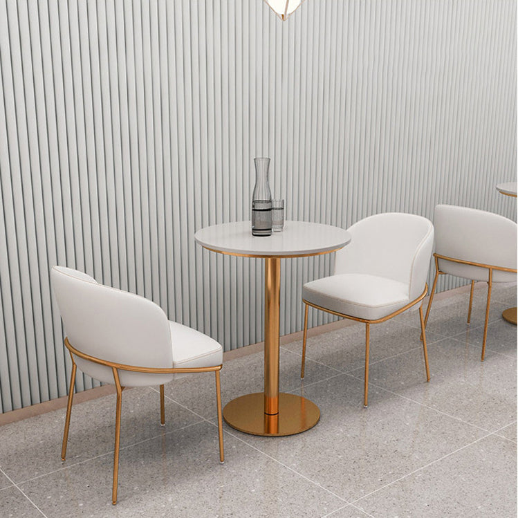 Dining Room Metal Scandinavian Dining Chair Wingback Cushioned Armless Chair Clearhalo ' kitchen&dining_furn' 'Dining Chairs' 'Dining Tables & Seating' 'dining_chair' 'furn' 'furn_dining_chair' 'Furniture' 'furniture_dining_chair' 'Kitchen & Dining Furniture' 'kitchen' 4331411