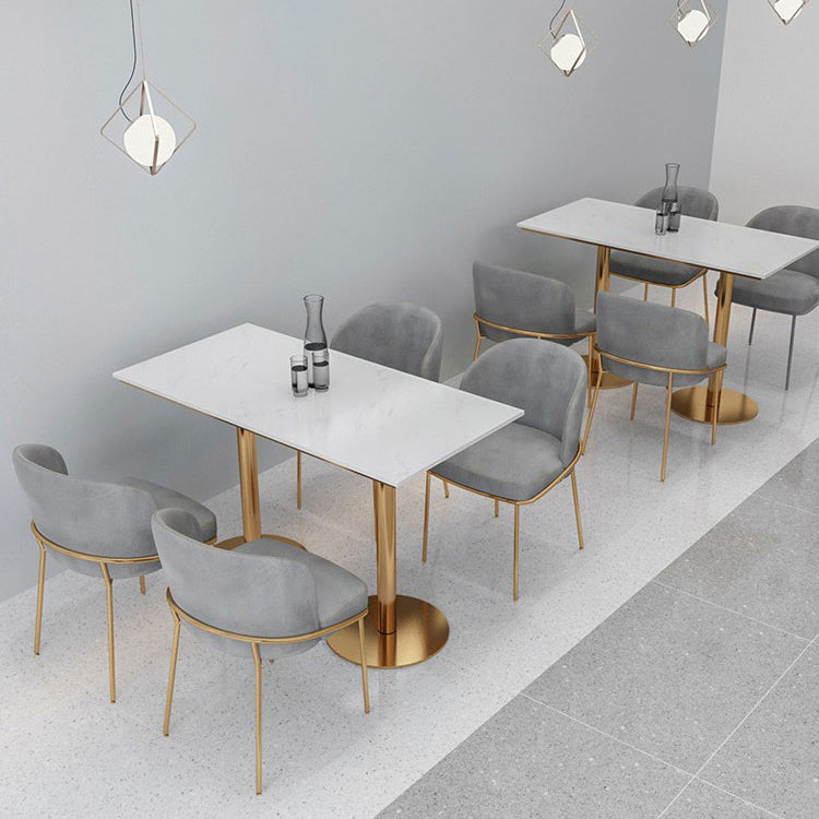 Dining Room Metal Scandinavian Dining Chair Wingback Cushioned Armless Chair Clearhalo ' kitchen&dining_furn' 'Dining Chairs' 'Dining Tables & Seating' 'dining_chair' 'furn' 'furn_dining_chair' 'Furniture' 'furniture_dining_chair' 'Kitchen & Dining Furniture' 'kitchen' 4331413