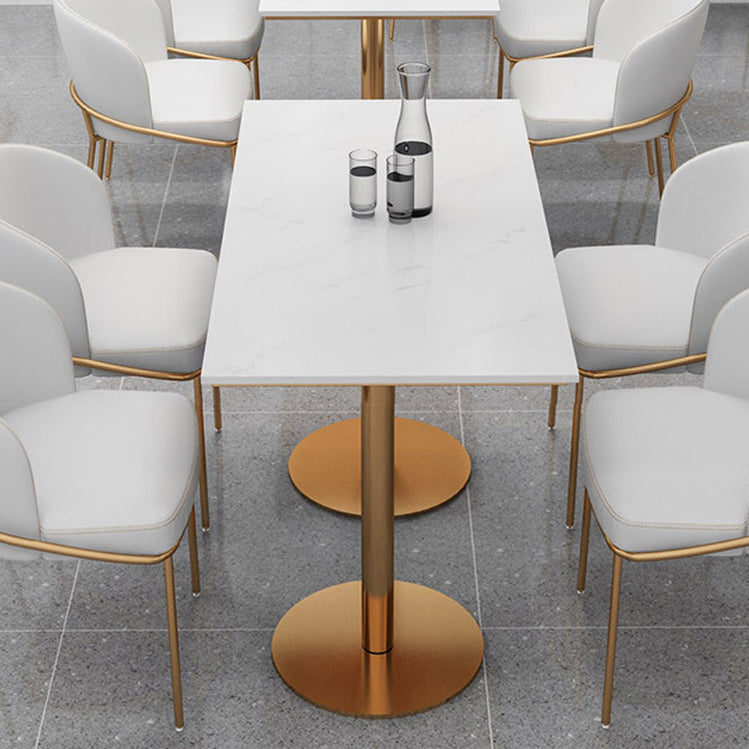 Dining Room Metal Scandinavian Dining Chair Wingback Cushioned Armless Chair Clearhalo ' kitchen&dining_furn' 'Dining Chairs' 'Dining Tables & Seating' 'dining_chair' 'furn' 'furn_dining_chair' 'Furniture' 'furniture_dining_chair' 'Kitchen & Dining Furniture' 'kitchen' 4331418