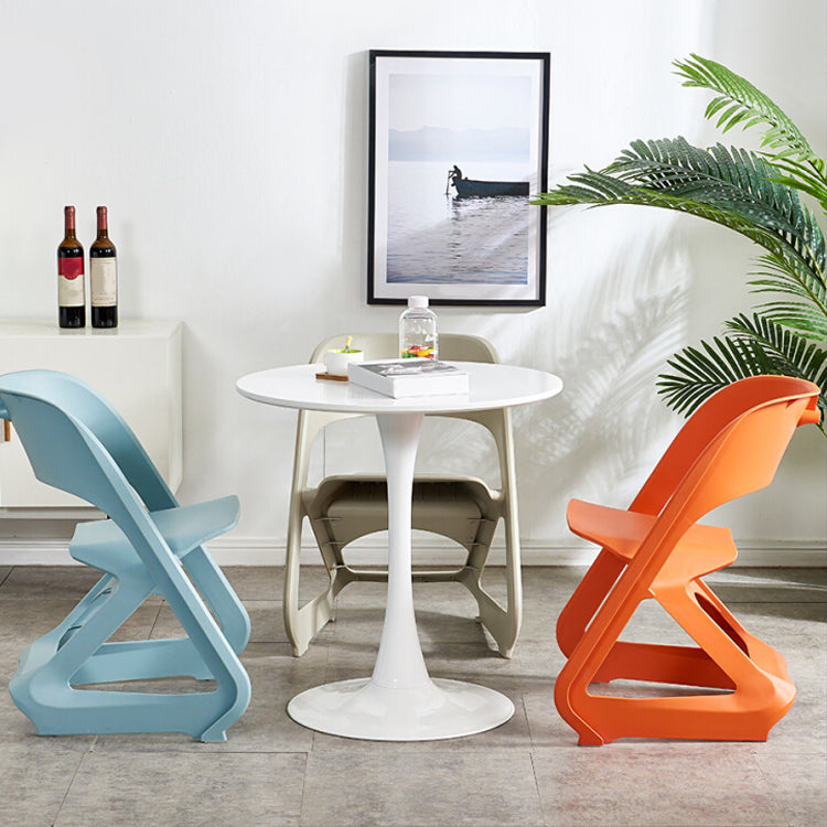 Modern Plastic Dining Room Chair Open Back Dining Side Chair for Restaurant Use Clearhalo ' kitchen&dining_furn' 'Dining Chairs' 'Dining Tables & Seating' 'dining_chair' 'furn' 'furn_dining_chair' 'Furniture' 'furniture_dining_chair' 'Kitchen & Dining Furniture' 'kitchen' 4331421