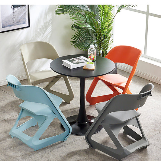 Modern Plastic Dining Room Chair Open Back Dining Side Chair for Restaurant Use Clearhalo ' kitchen&dining_furn' 'Dining Chairs' 'Dining Tables & Seating' 'dining_chair' 'furn' 'furn_dining_chair' 'Furniture' 'furniture_dining_chair' 'Kitchen & Dining Furniture' 'kitchen' 4331428