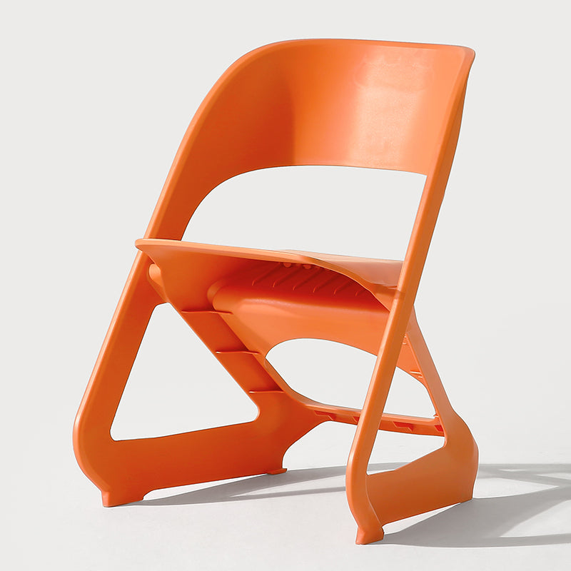 Modern Plastic Dining Room Chair Open Back Dining Side Chair for Restaurant Use Orange 1 Piece Clearhalo ' kitchen&dining_furn' 'Dining Chairs' 'Dining Tables & Seating' 'dining_chair' 'furn' 'furn_dining_chair' 'Furniture' 'furniture_dining_chair' 'Kitchen & Dining Furniture' 'kitchen' 4331429