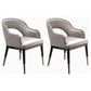 Glam Wood Dining Room Chairs Leather Dining Arm Chairs for Restaurant Use White 2 Piece Set Clearhalo ' kitchen&dining_furn' 'Dining Chairs' 'Dining Tables & Seating' 'dining_chair' 'furn' 'furn_dining_chair' 'Furniture' 'furniture_dining_chair' 'Kitchen & Dining Furniture' 'kitchen' 4331440
