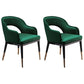 Glam Wood Dining Room Chairs Leather Dining Arm Chairs for Restaurant Use Green 2 Piece Set Clearhalo ' kitchen&dining_furn' 'Dining Chairs' 'Dining Tables & Seating' 'dining_chair' 'furn' 'furn_dining_chair' 'Furniture' 'furniture_dining_chair' 'Kitchen & Dining Furniture' 'kitchen' 4331444