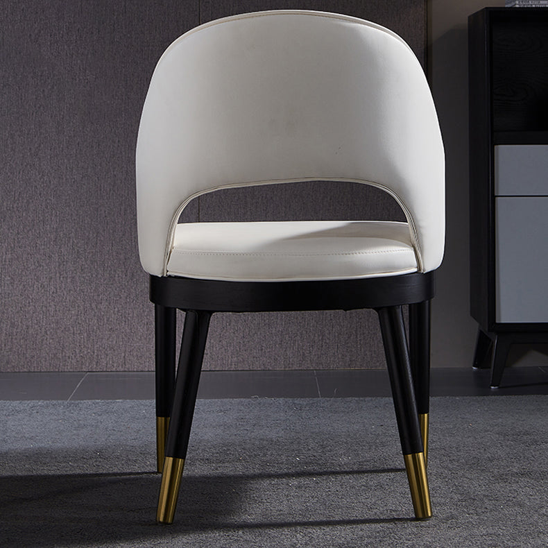 Glam Wood Dining Room Chairs Leather Dining Arm Chairs for Restaurant Use Clearhalo ' kitchen&dining_furn' 'Dining Chairs' 'Dining Tables & Seating' 'dining_chair' 'furn' 'furn_dining_chair' 'Furniture' 'furniture_dining_chair' 'Kitchen & Dining Furniture' 'kitchen' 4331453