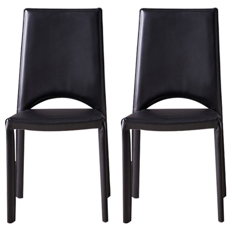 Modern Metal Dining Room Chair Open Back Dining Side Chair for Restaurant Use Black 2 Piece Set Clearhalo ' kitchen&dining_furn' 'Dining Chairs' 'Dining Tables & Seating' 'dining_chair' 'furn' 'furn_dining_chair' 'Furniture' 'furniture_dining_chair' 'Kitchen & Dining Furniture' 'kitchen' 4331456