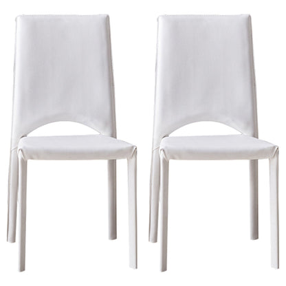 Modern Metal Dining Room Chair Open Back Dining Side Chair for Restaurant Use White 2 Piece Set Clearhalo ' kitchen&dining_furn' 'Dining Chairs' 'Dining Tables & Seating' 'dining_chair' 'furn' 'furn_dining_chair' 'Furniture' 'furniture_dining_chair' 'Kitchen & Dining Furniture' 'kitchen' 4331459